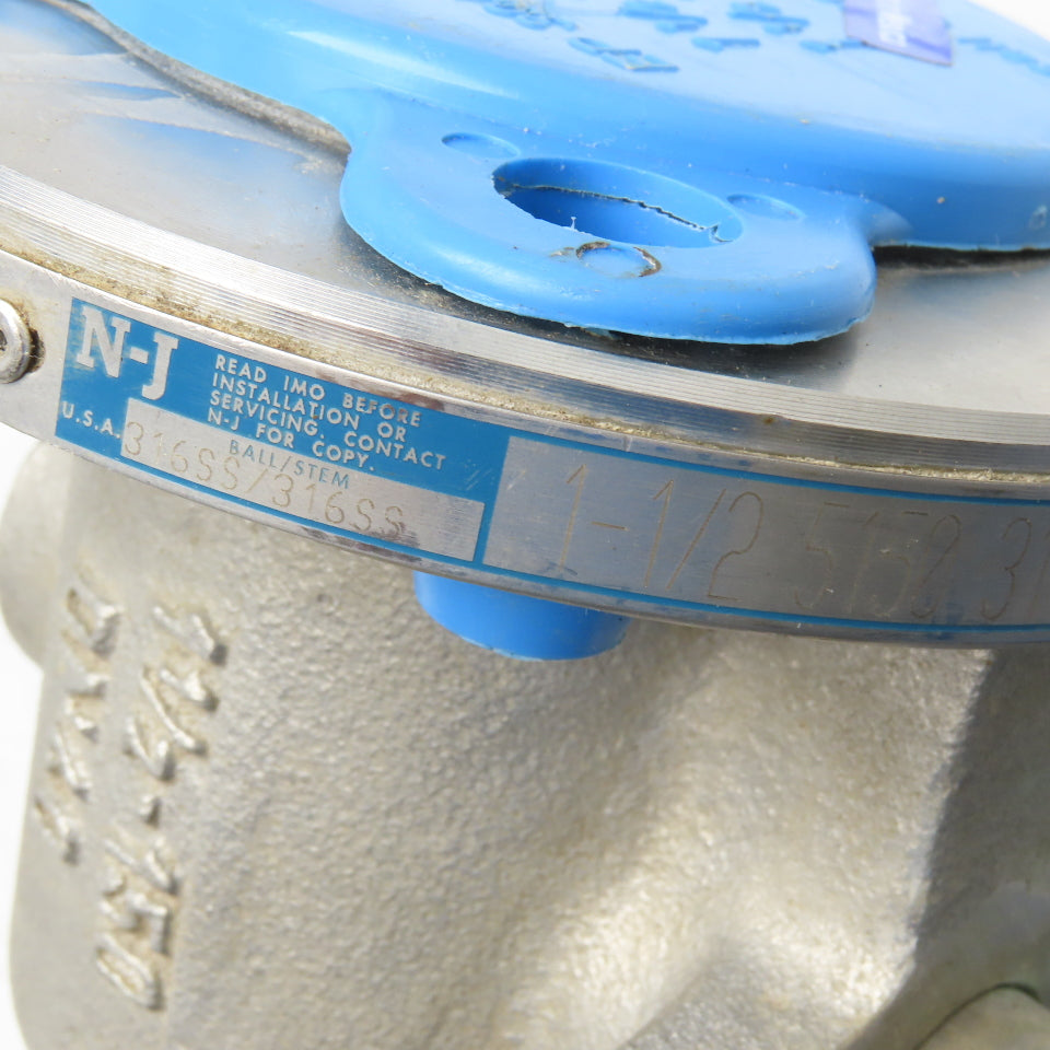 Jamesbury P-1500 Pneumatic Double Acting Valve PMV Positioner 1-1/2" 150