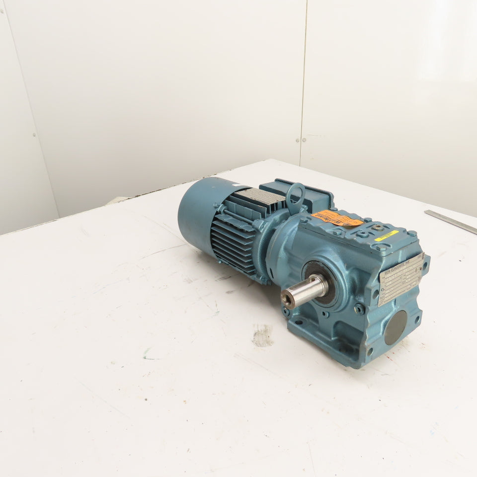 SEW S47DT71K4BMG05HR 0.25HP Right Angle Gear Motor 128.10 Ratio 13RPM 230/460V