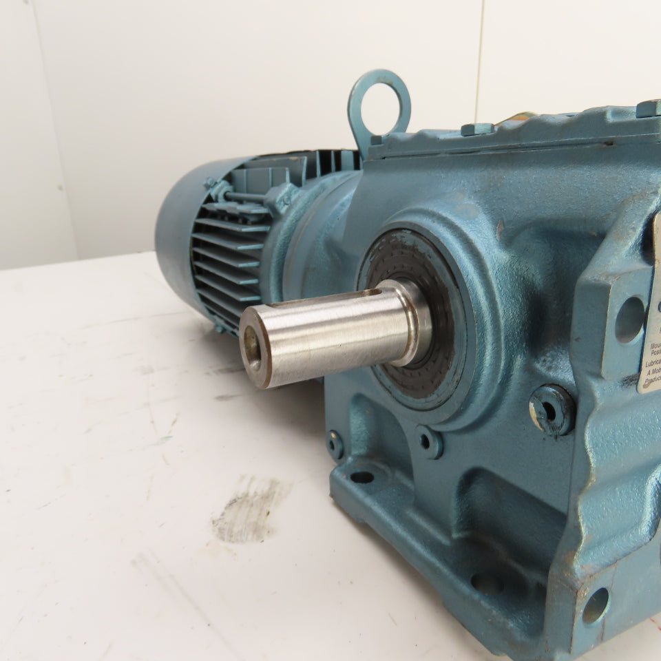SEW S47DT71K4BMG05HR 0.25HP Right Angle Gear Motor 128.10 Ratio 13RPM 230/460V