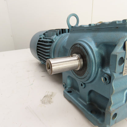 SEW S47DT71K4BMG05HR 0.25HP Right Angle Gear Motor 128.10 Ratio 13RPM 230/460V
