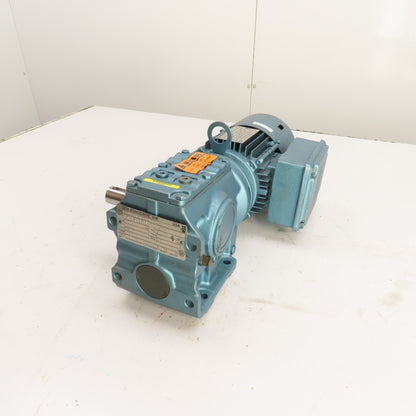 SEW S47DT71K4BMG05HR 0.25HP Right Angle Gear Motor 128.10 Ratio 13RPM 230/460V