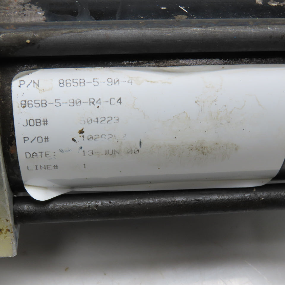 De-Sta-Co 865B-5-90-R4-C4 Pneumatic Power Clamp 1-1/4" Bore 5" Stroke 90°