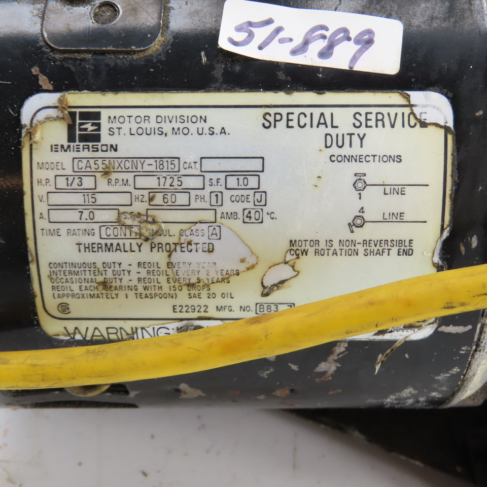 J/B Industries 10085 DV-85C Deep Vacuum Pump 3 CFM 2-Stage 1/3HP 115V