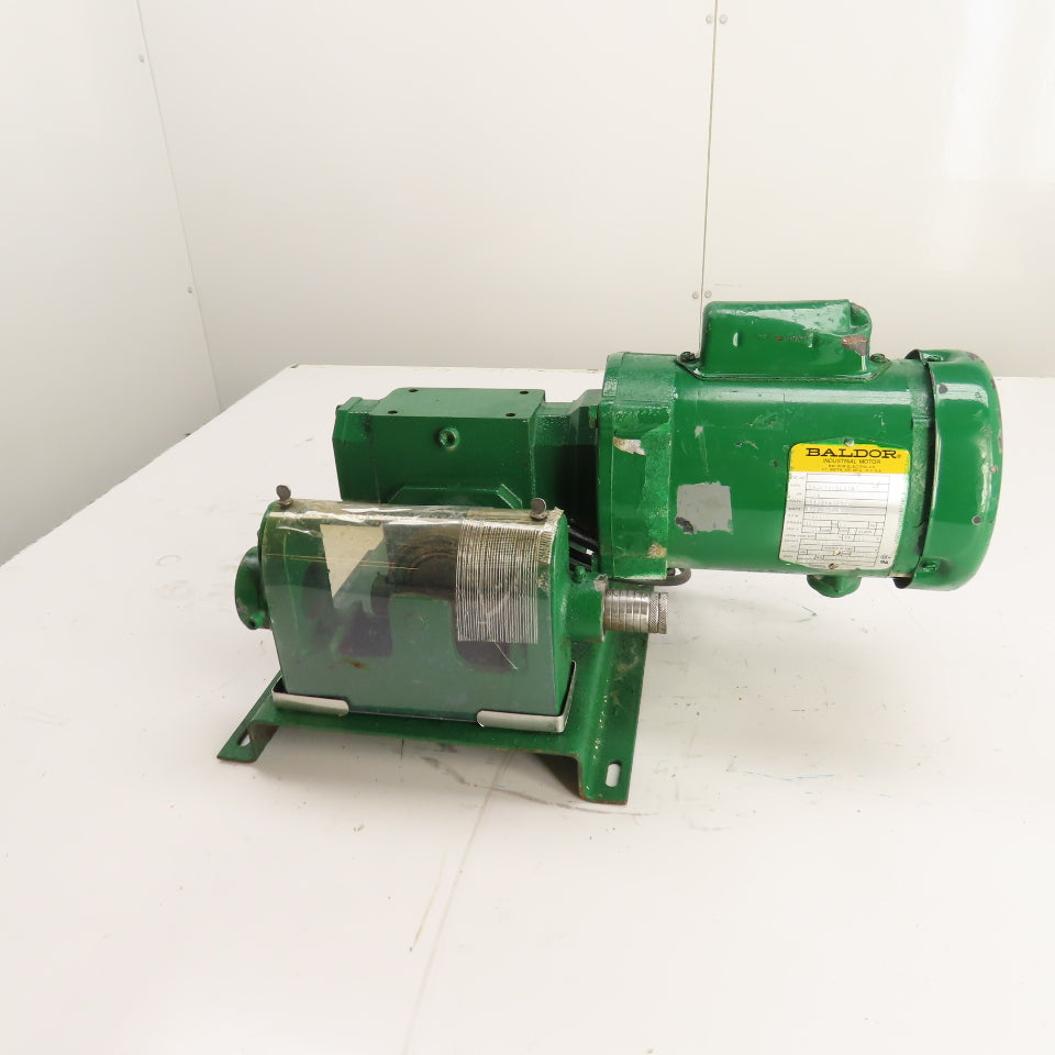 Baldor 34J372-5301G1 1/4HP 1725RPM Gear Motor 50:1 Ratio 1Ph 115/230V