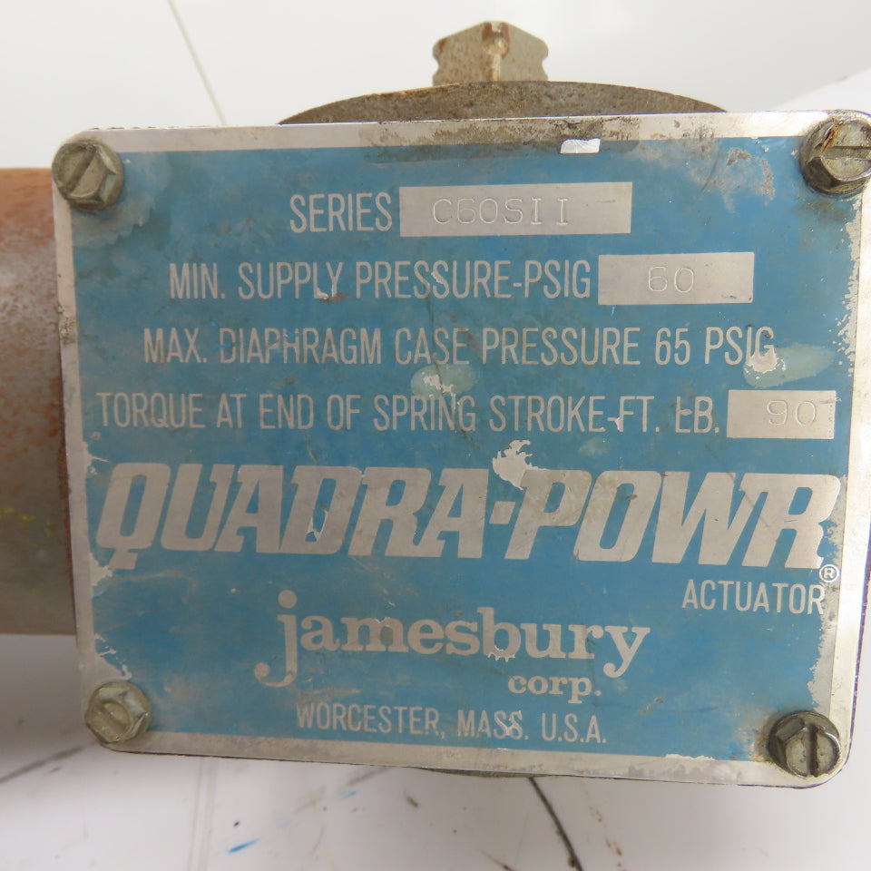 Jamesbury C60SII Quadra-Powr Spring-Return Pneumatic Actuator 60-65 PSIG 3/4"