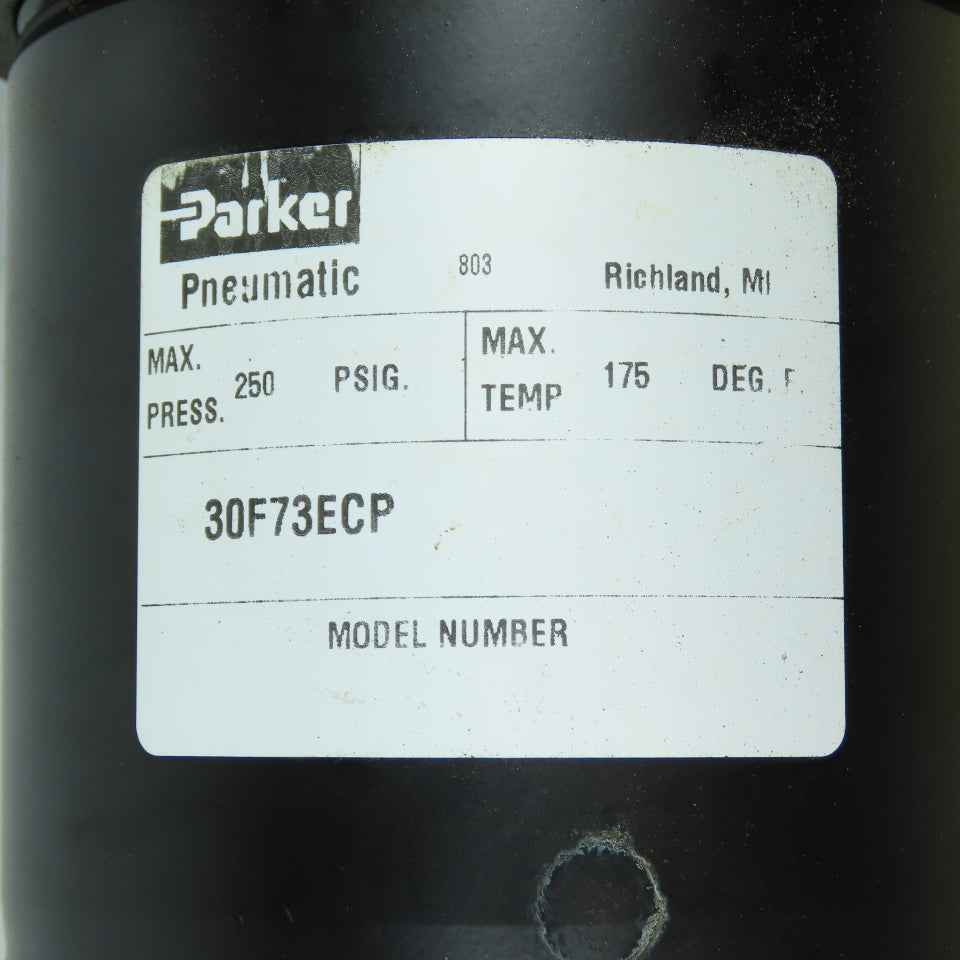 Parker 30F73ECP Pneumatic Inline Air Filter 250 PSIG 175F 1-1/2"