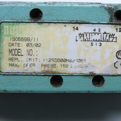 Numatics 112SS600M000061 Double Solenoid Air Valve 24VDC 150PSI