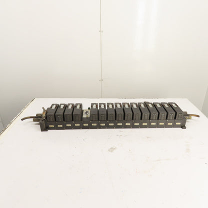 Parker F51VXBG023A 16 Station Pneumatic Solenoid Valve Manifold 120V (15 Valves)