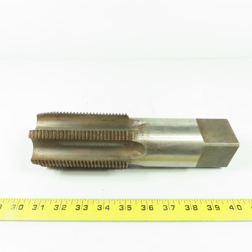 P&N 3"-8NS 6-Flute High Speed Steel Machine Tap 9-3/4" OAL