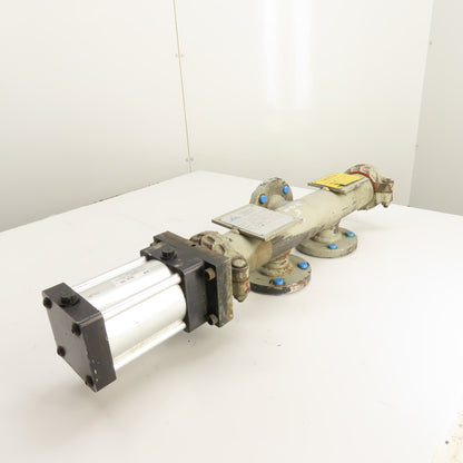 Hycoa C95-5574-1R4 2" x 2" x 2" 3-Way Diversion Valve Cylinder Actuated 90°