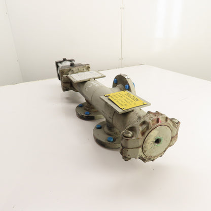 Hycoa C95-5574-1R4 2" x 2" x 2" 3-Way Diversion Valve Cylinder Actuated 90°