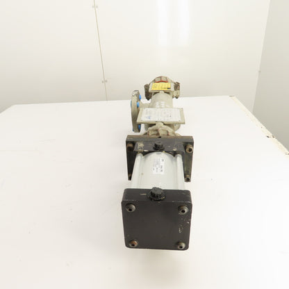 Hycoa C95-5574-1R4 2" x 2" x 2" 3-Way Diversion Valve Cylinder Actuated 90°