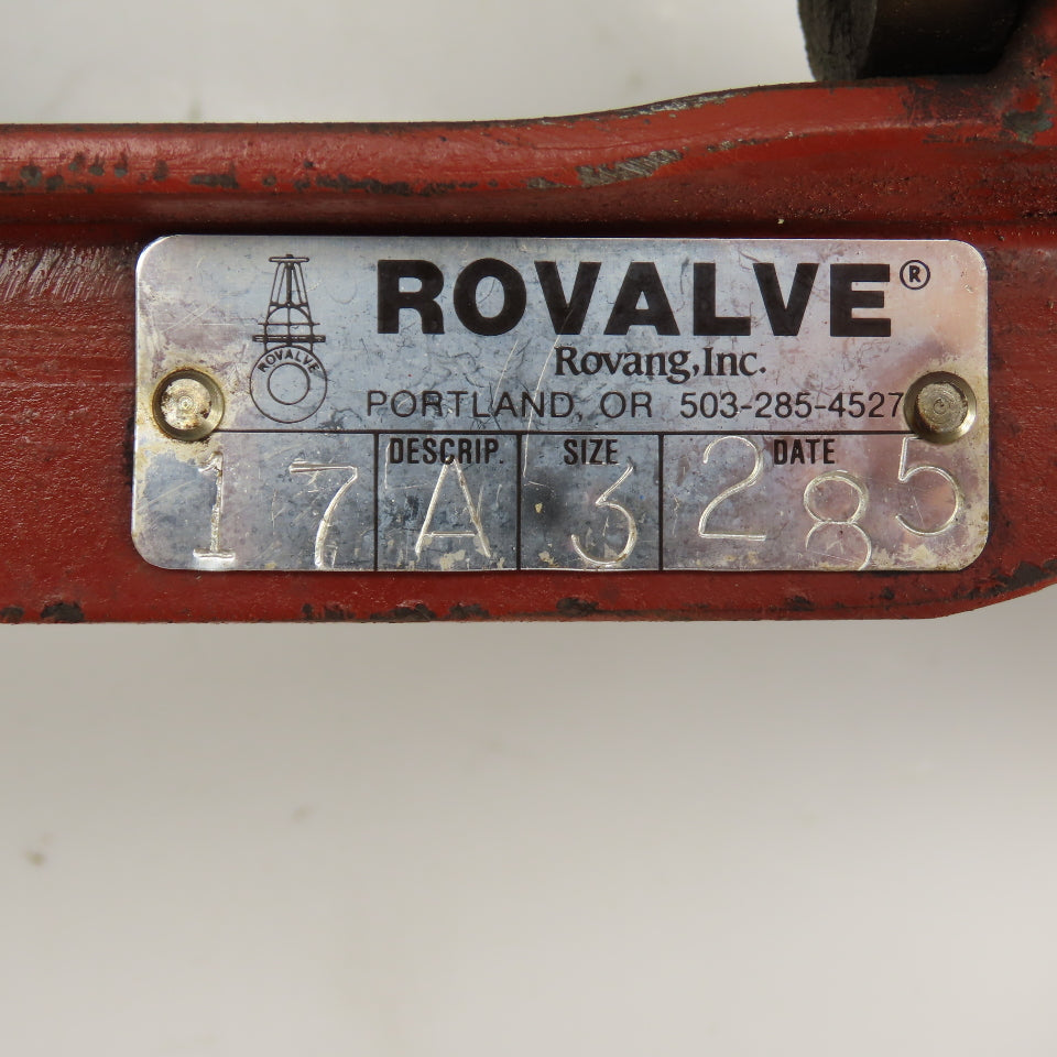 Rovalve 17A 3" Knife Gate Valve 150 PSI Stainless Steel W/Handwheel