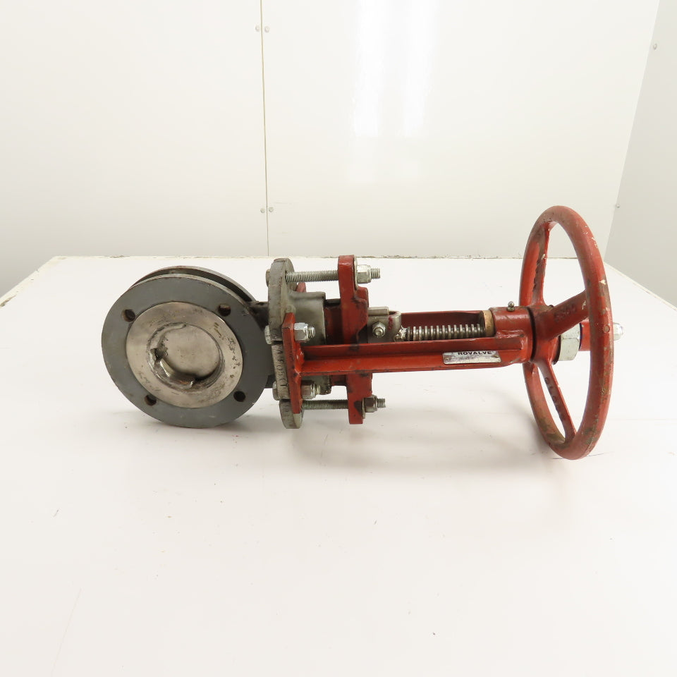 Rovalve 17A 3" Knife Gate Valve 150 PSI Stainless Steel W/Handwheel