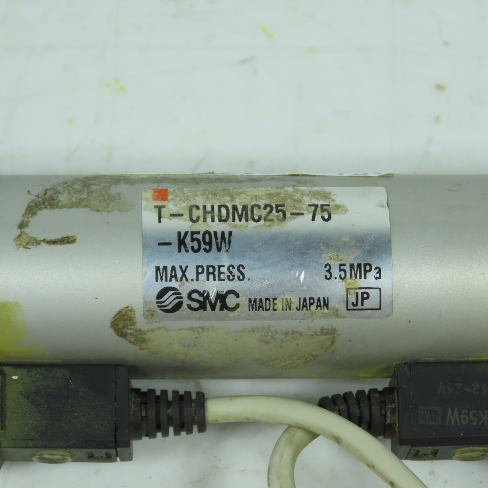 SMC T-CHDMC25-75 25mm Bore 75mm Stroke Pneumatic Cylinder W/Switches