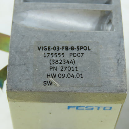 Festo 27011 VIGE-03-FB-8-5POL Input Modules 8-Point 5-Pol Lot Of 3