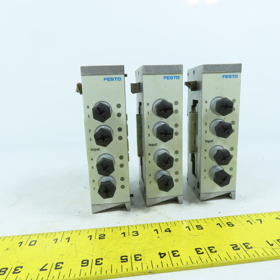 Festo 27011 VIGE-03-FB-8-5POL Input Modules 8-Point 5-Pol Lot Of 3