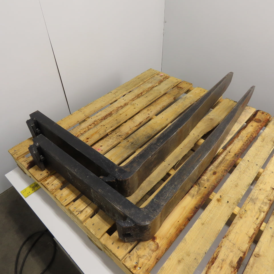 5" x 42" Class III 3 Tapered Forklift Forks Carriage Mount Set Of 2