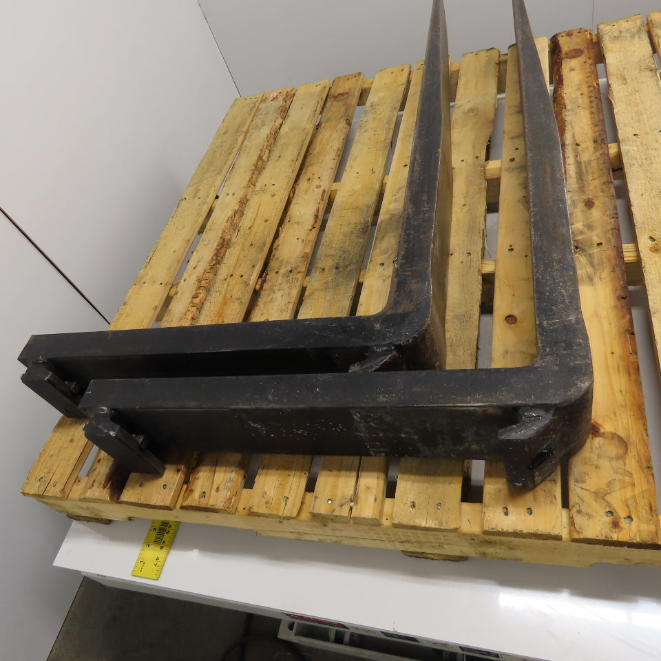 5" x 42" Class III 3 Tapered Forklift Forks Carriage Mount Set Of 2