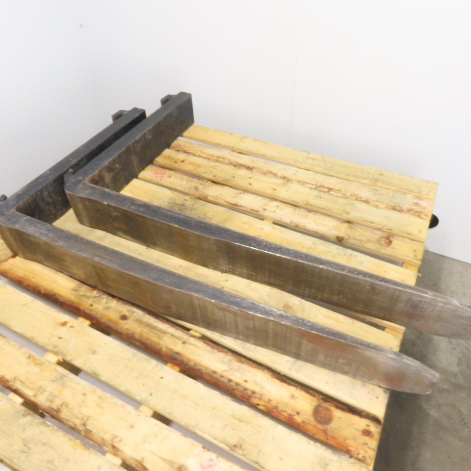 5" x 42" Class III 3 Tapered Forklift Forks Carriage Mount Set Of 2