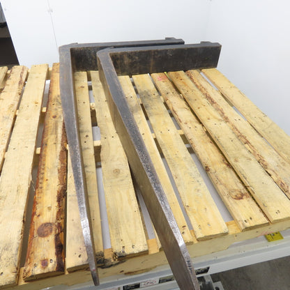 5" x 42" Class III 3 Tapered Forklift Forks Carriage Mount Set Of 2