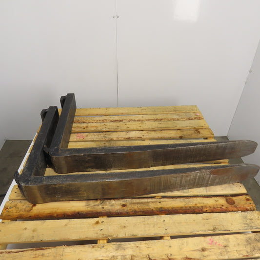 5" x 42" Class III 3 Tapered Forklift Forks Carriage Mount Set Of 2
