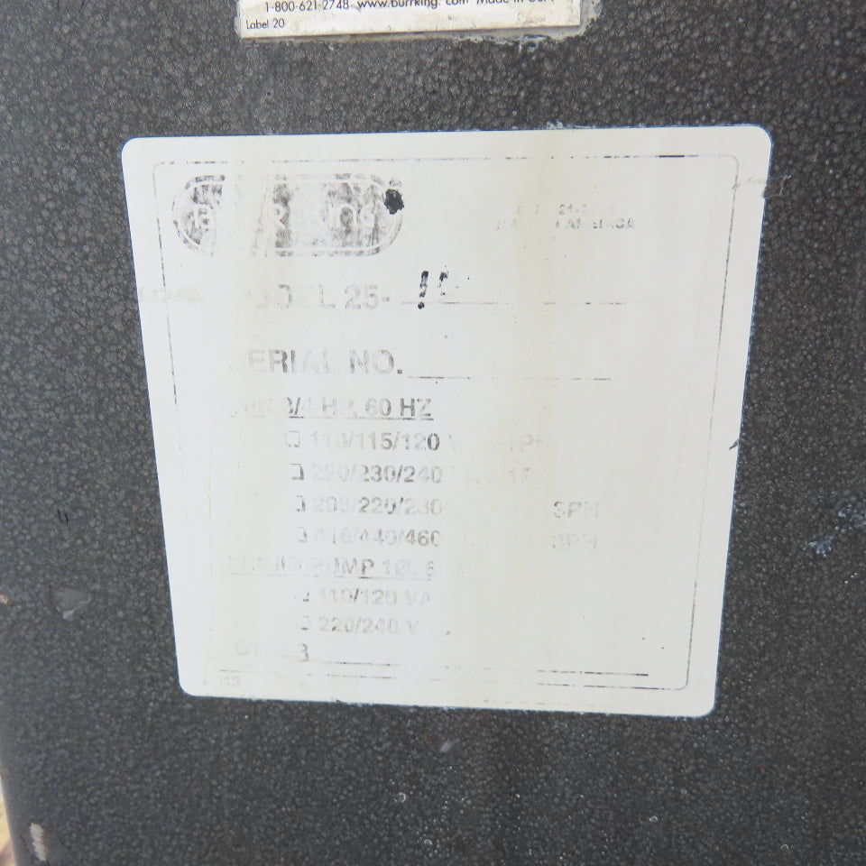 Burr King Vibra King 25 2.5 Cubic FT Vibratory Bowl Finisher 3/4HP 115V 1Ph