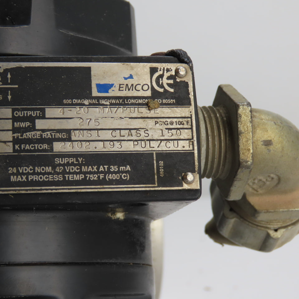 EMCO PHD90S10F150L0CT0T Vortex PhD Vortex Shedding Flowmeter Class 150 24VDC
