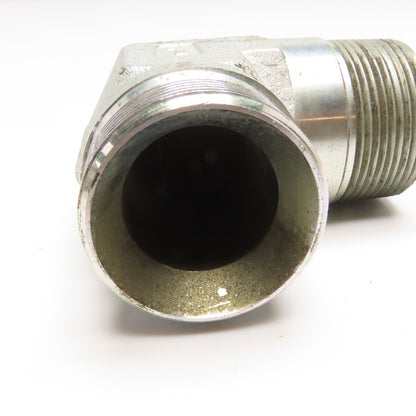 1-1/2" (-24) BSPP Cone Seat x 1-1/2" NPT Hydraulic Elbow 90°