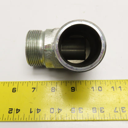 1-1/2" (-24) BSPP Cone Seat x 1-1/2" NPT Hydraulic Elbow 90°