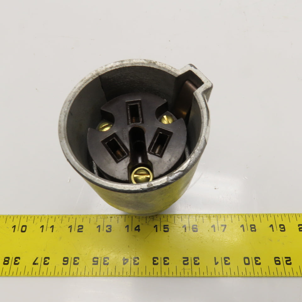 Harvey Hubbell 321-HR 30A 600VAC 3-Pole 4-Wire Grounded Female Connector