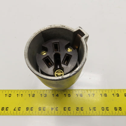 Harvey Hubbell 321-HR 30A 600VAC 3-Pole 4-Wire Grounded Female Connector