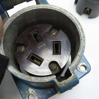 Ralco 322-A 60A 600VAC 250VDC 3-Pole Industrial Receptacle & Plug