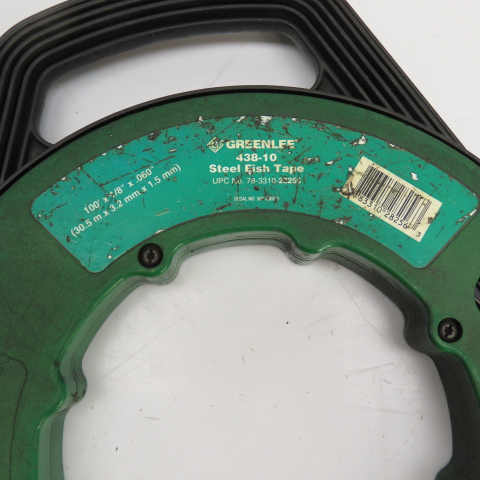 Greenlee 438-10 Steel Fish Tape 100' x 1/8"