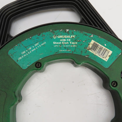 Greenlee 438-10 Steel Fish Tape 100' x 1/8"