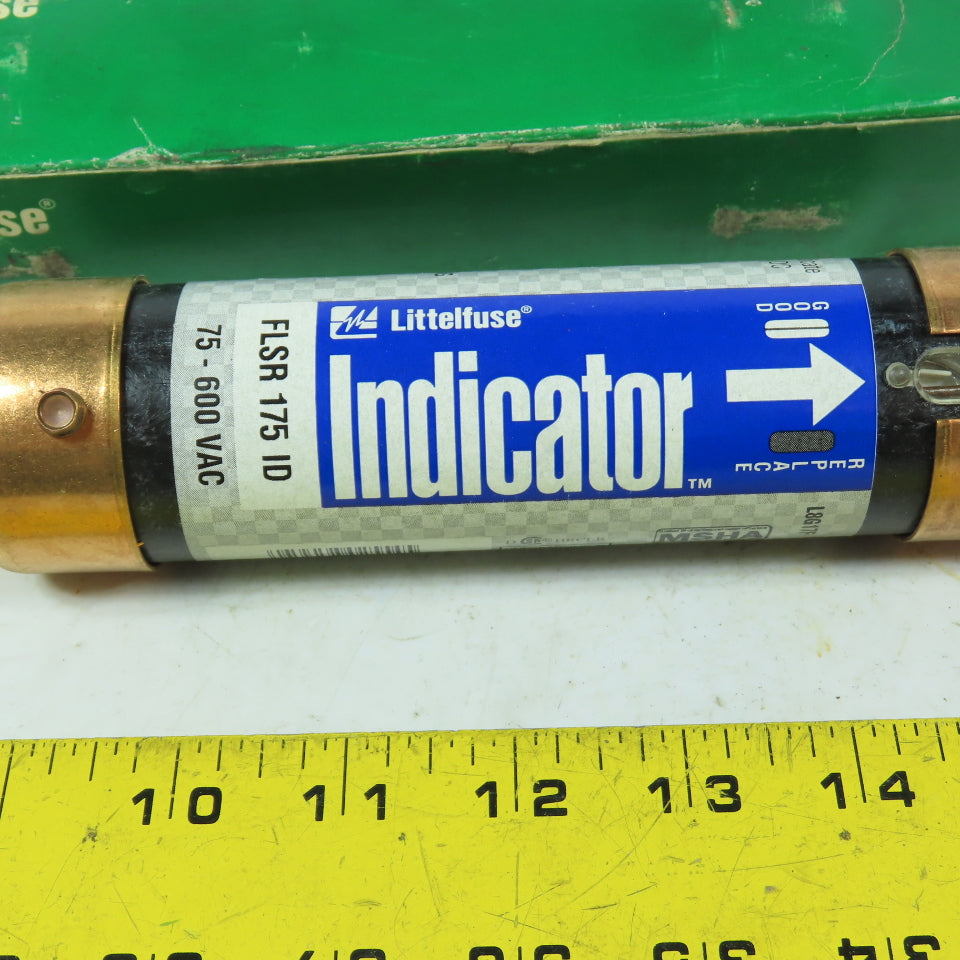 Littelfuse FLSR 175 ID 175A 600V Class RK5 Time Delay Indicator Fuse 9-5/8" OAL