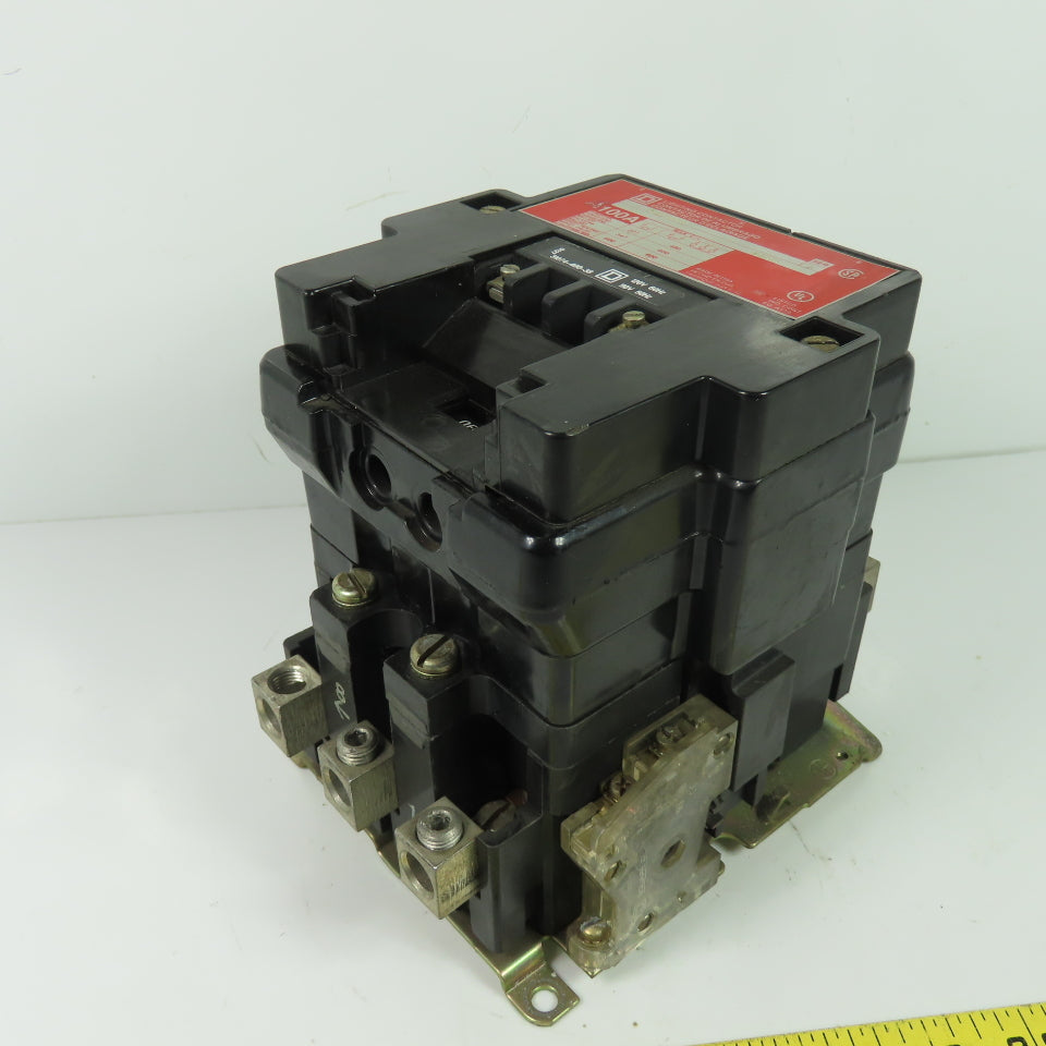 Square D 8903SQO2 100A 3-Pole Lighting Contactor 600V 120V Coil