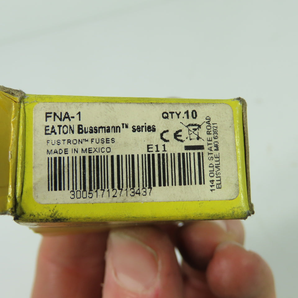 Eaton Bussmann FNA-1 1A 250VAC Time-Delay Pin-Indicating Fuse Lot Of 10
