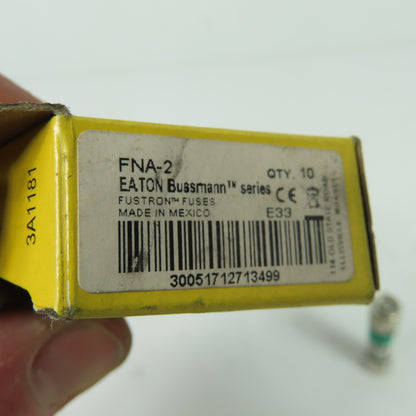Bussmann FNA-2 Fusetron Time-Delay Pin-Indicating Fuse 250VAC 2A Lot Of 9