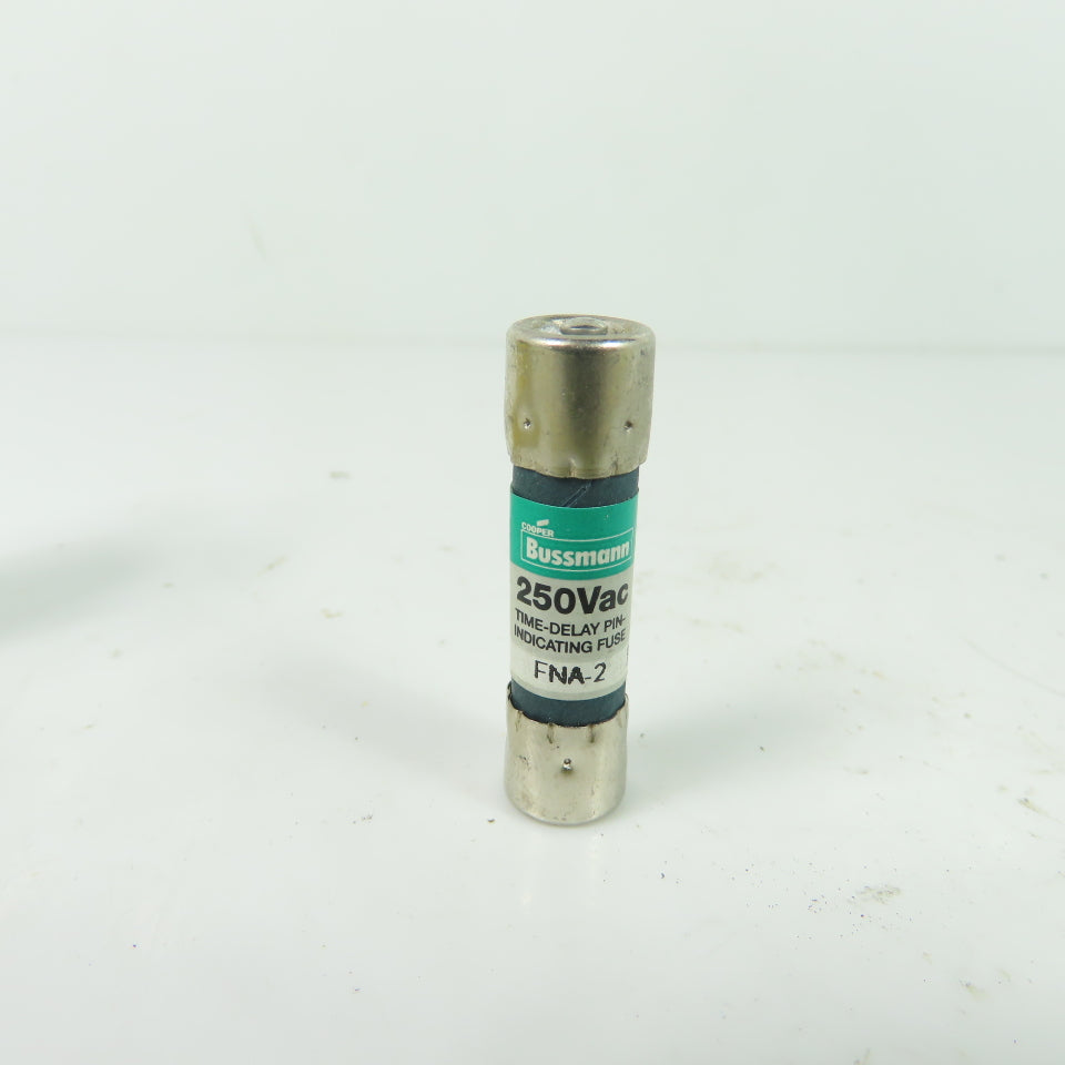 Bussmann FNA-2 Fusetron Time-Delay Pin-Indicating Fuse 250VAC 2A Lot Of 9