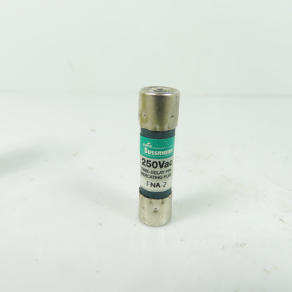 Bussmann FNA-2 Fusetron Time-Delay Pin-Indicating Fuse 250VAC 2A Lot Of 9