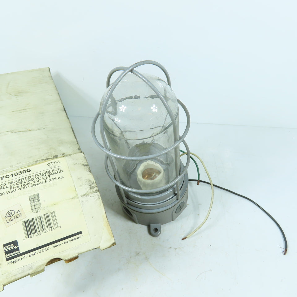 Appleton WFC1050G 100W Vaporproof Wall/Ceiling Light Fixture with Guard