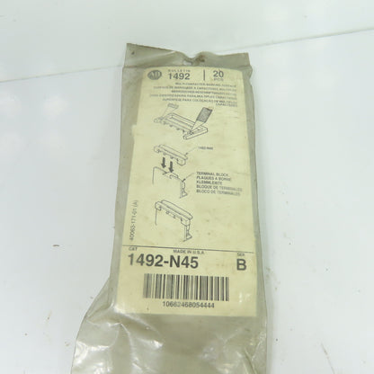 Allen-Bradley 1492-N45 Terminal Block Paper Marking Strip Accessory 20 PCS
