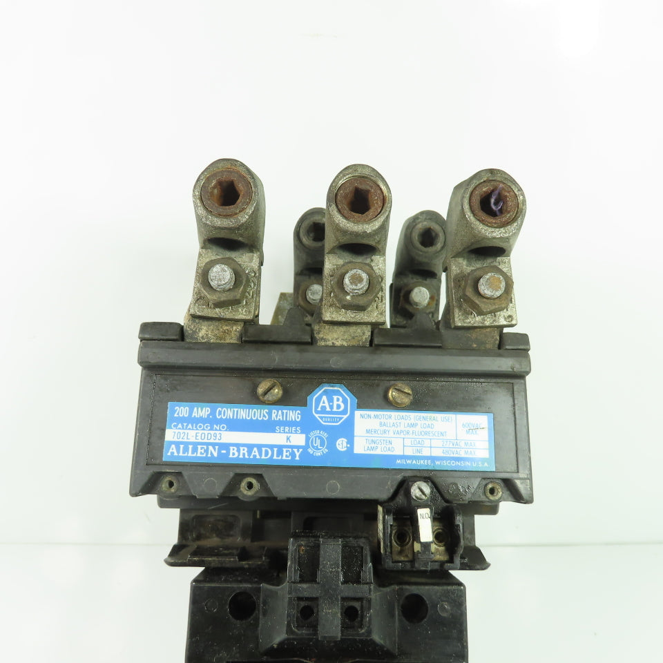 Allen-Bradley 702L-EOD93 200A 3-Pole Lighting Contactor 600VAC Max 120V Coil