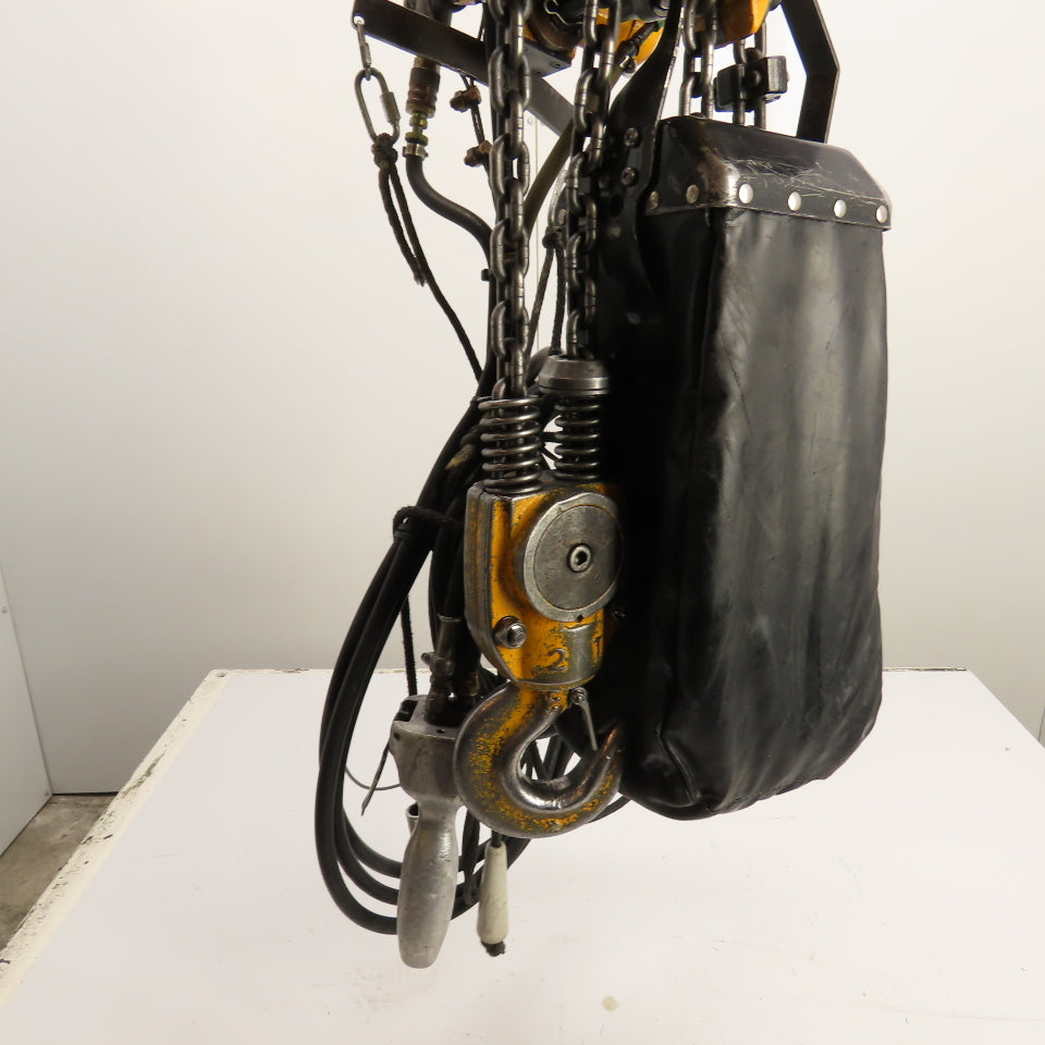 Harrington TCR2000C2 2 Ton Pneumatic Air Chain Hoist 15' Lift 5FPM60-90 PSI