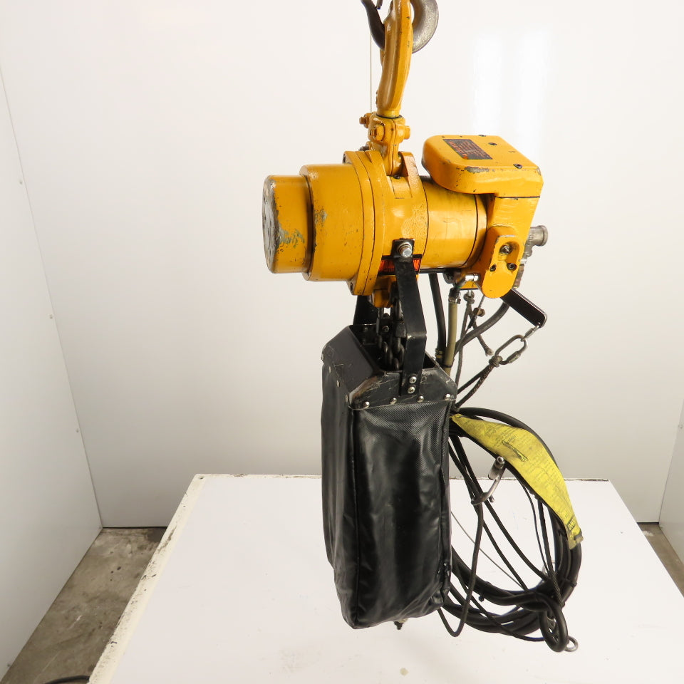 Harrington TCR2000C2 2 Ton Pneumatic Air Chain Hoist 15' Lift 5FPM60-90 PSI