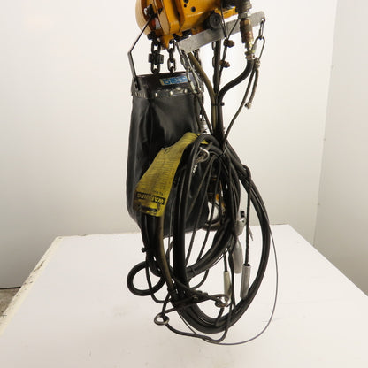 Harrington TCR2000C2 2 Ton Pneumatic Air Chain Hoist 15' Lift 5FPM60-90 PSI