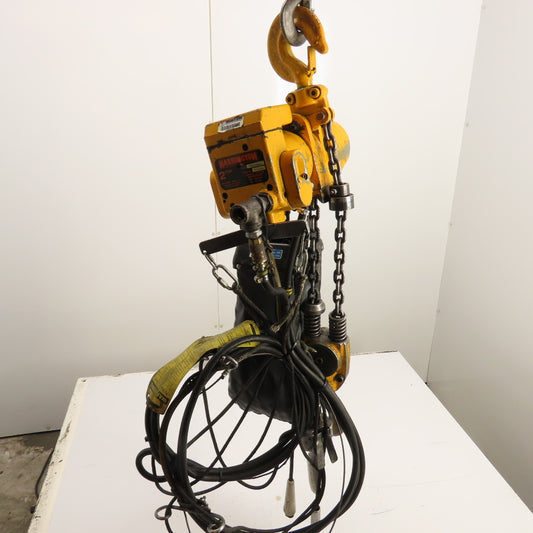 Harrington TCR2000C2 2 Ton Pneumatic Air Chain Hoist 15' Lift 5FPM60-90 PSI