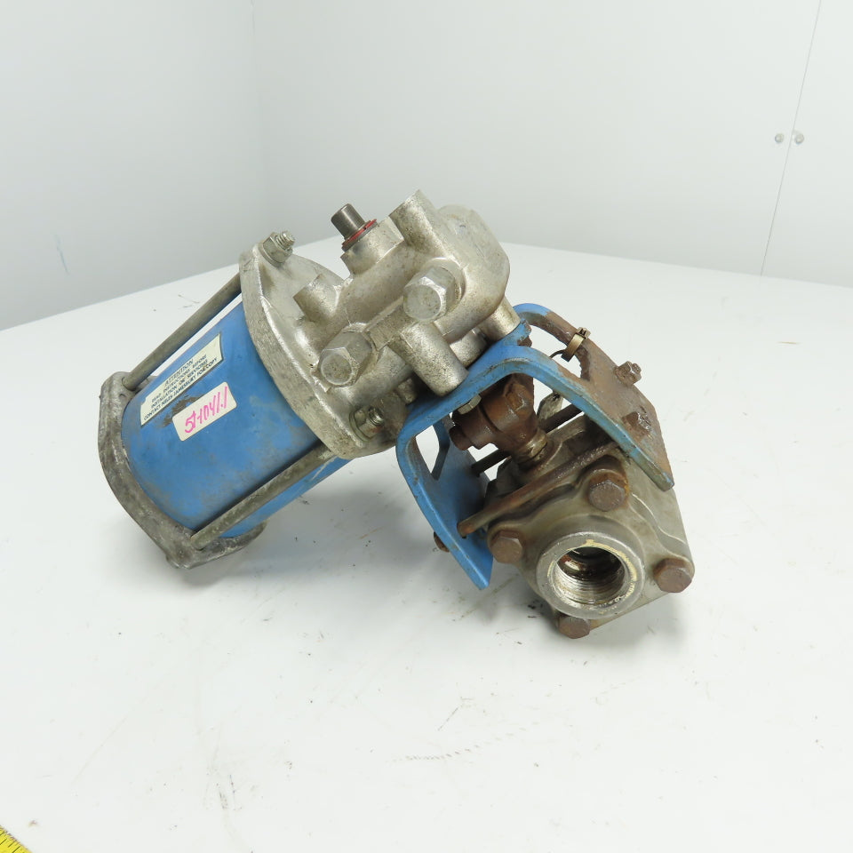 Jamesbury ST50E Pneumatic Valve Actuator W/ 1" Ball Valve