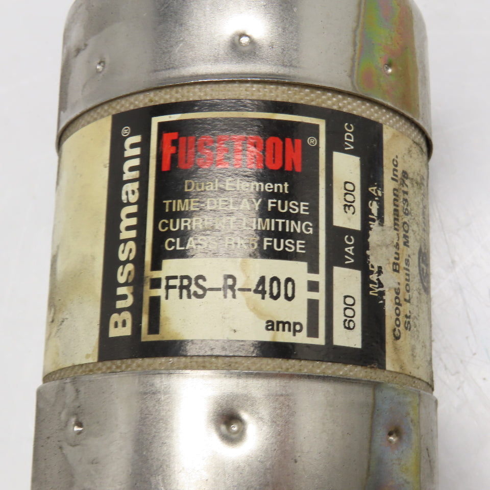 Bussmann FRS-R-400 400A 600VAC 300VDC Dual Element Time Delay Class RK5 Fuse